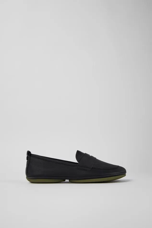 Women Camper Ballerinas Right Black Leather Loafer Women Camper Ballerinas Right Black Leather Loafer