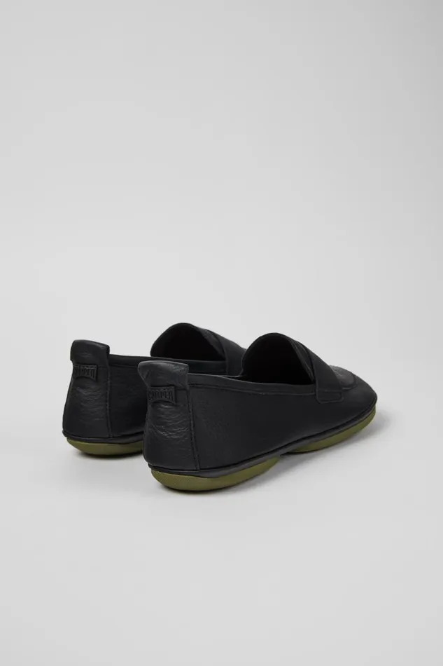 Women Camper Ballerinas Right Black Leather Loafer Women Camper Ballerinas Right Black Leather Loafer