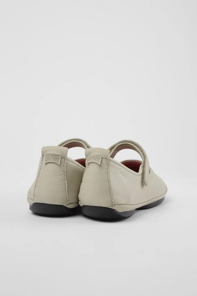 Women Camper Ballerinas Right Gray Leather Mary Jane