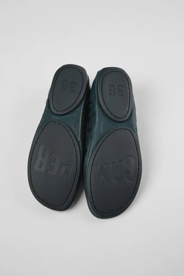 Women Camper Ballerinas Right Green Leather Ballerina Women Camper Ballerinas Right Green Leather Ballerina