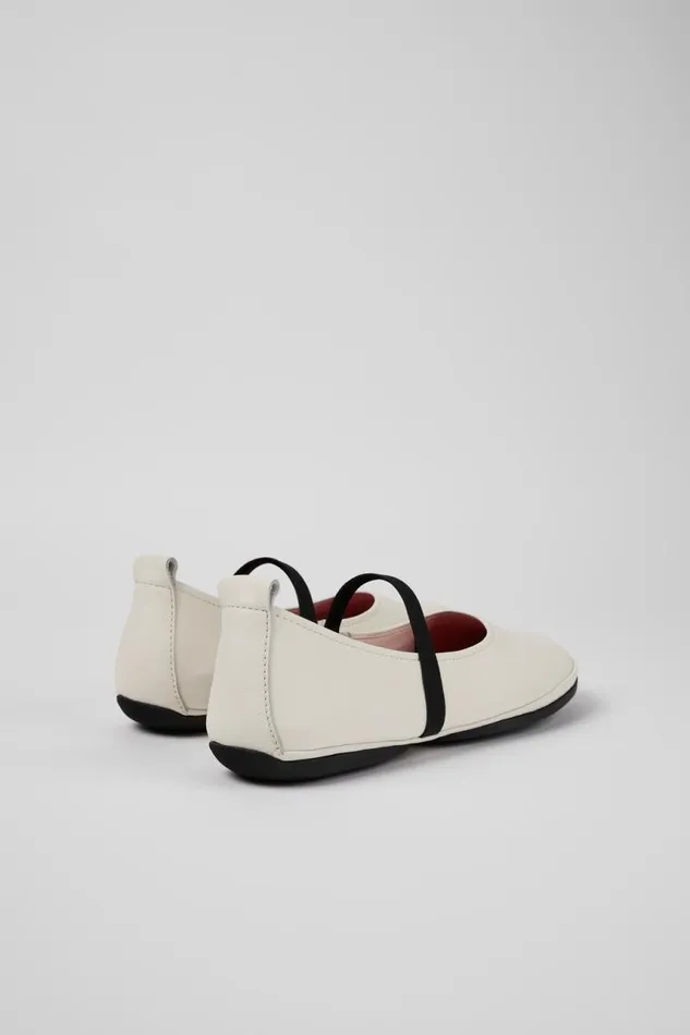 Women Camper Ballerinas Right White Leather Mary Jane Women Camper Ballerinas Right White Leather Mary Jane