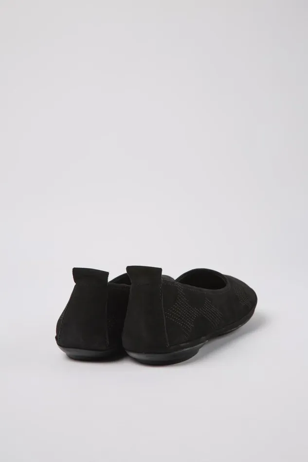 Women Camper Ballerinas Twins Black Nubuck Ballerinas