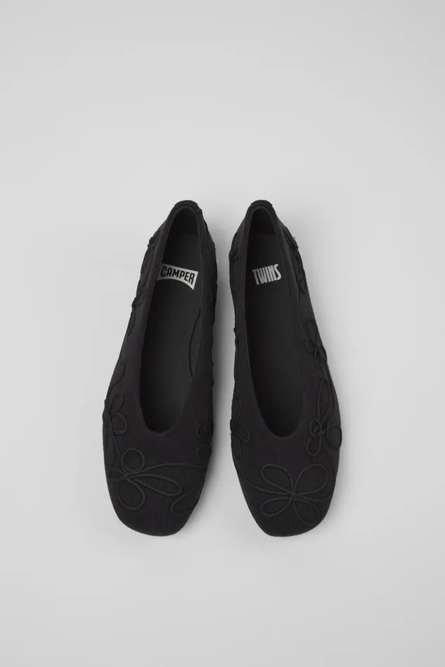 Women Camper Ballerinas Twins Black Textile Ballerinas Women Camper Ballerinas Twins Black Textile Ballerinas