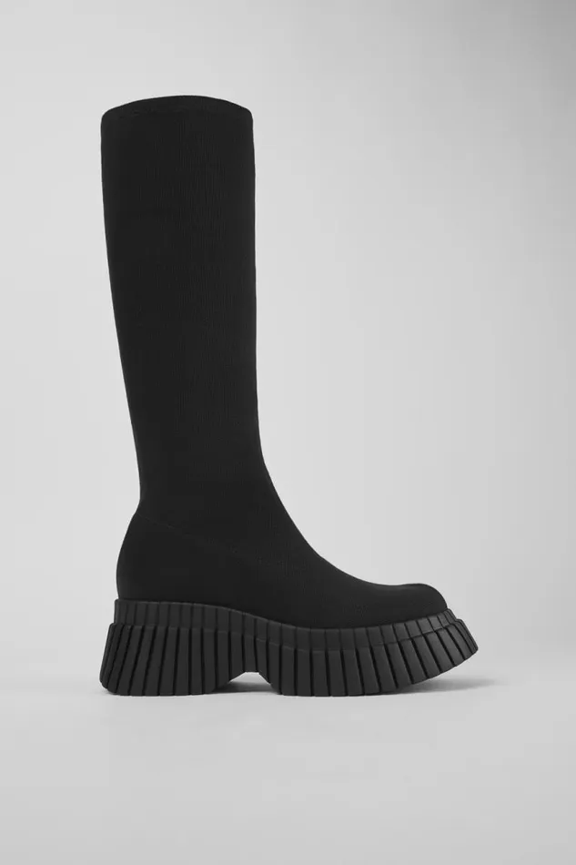 Women Camper Boots BCN TENCEL Black Textile Mid Boots Women Camper Boots BCN TENCEL Black Textile Mid Boots