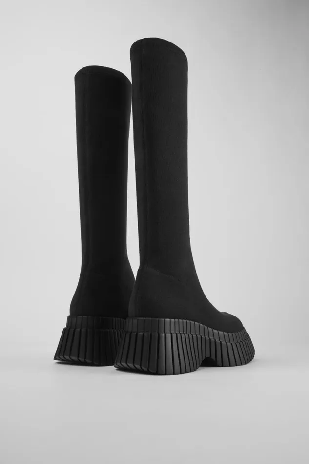 Women Camper Boots BCN TENCEL Black Textile Mid Boots Women Camper Boots BCN TENCEL Black Textile Mid Boots