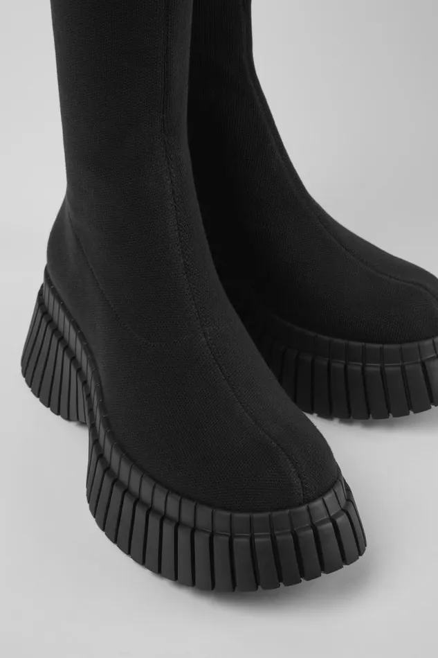 Women Camper Boots BCN TENCEL Black Textile Mid Boots Women Camper Boots BCN TENCEL Black Textile Mid Boots