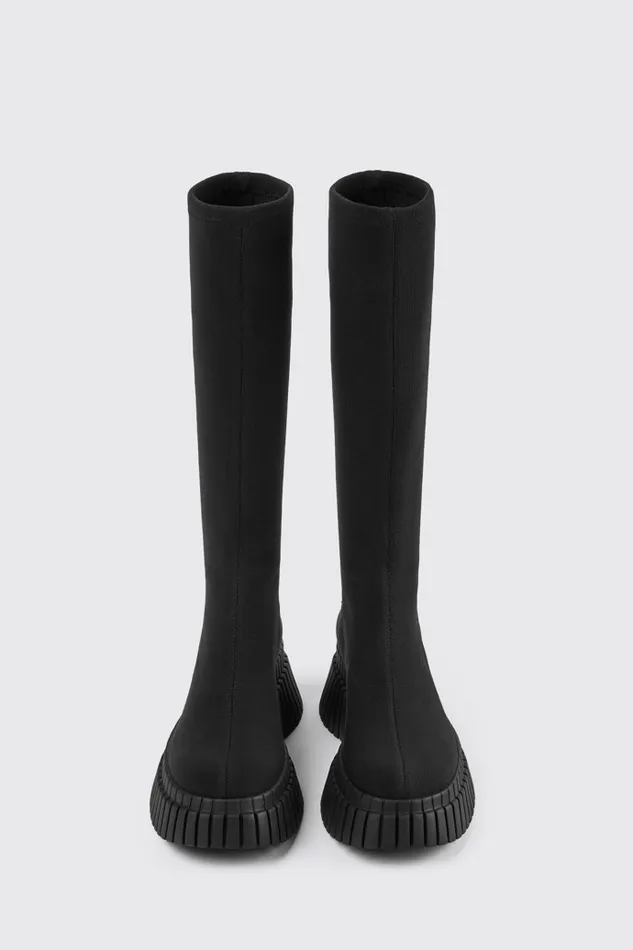 Women Camper Boots BCN TENCEL Black Textile Mid Boots Women Camper Boots BCN TENCEL Black Textile Mid Boots