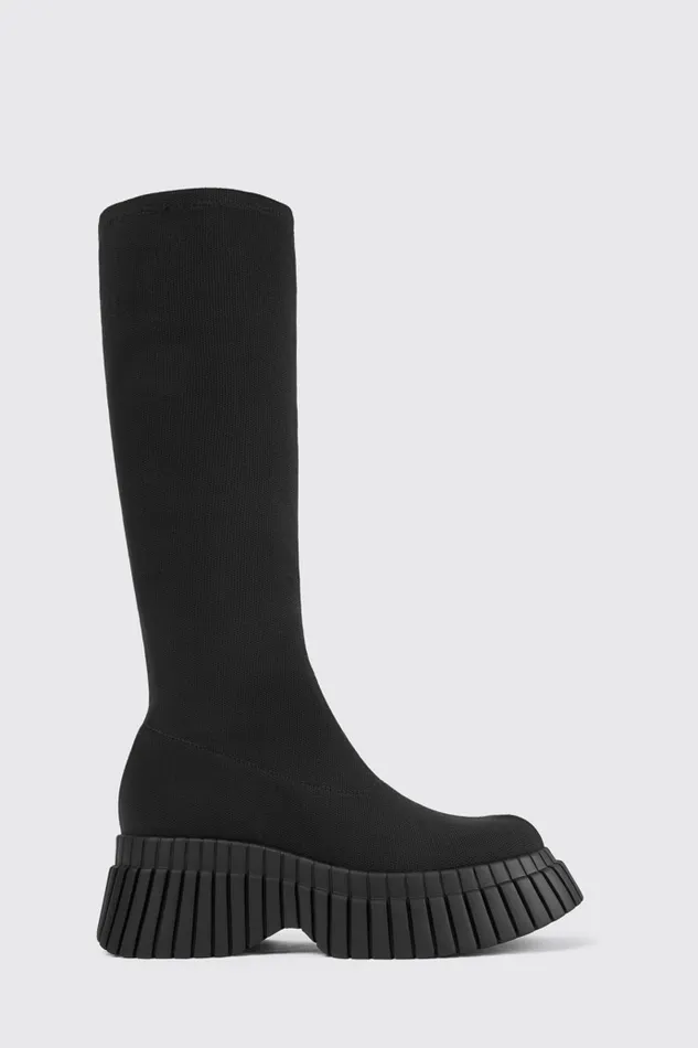 Women Camper Boots BCN TENCEL Black Textile Mid Boots Women Camper Boots BCN TENCEL Black Textile Mid Boots