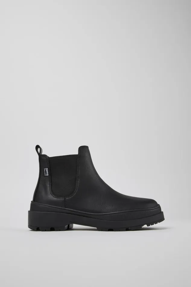 Women Camper Casual Shoes Brutus Trek HYDROSHIELD MICHELIN Black Leather Ankle Boots