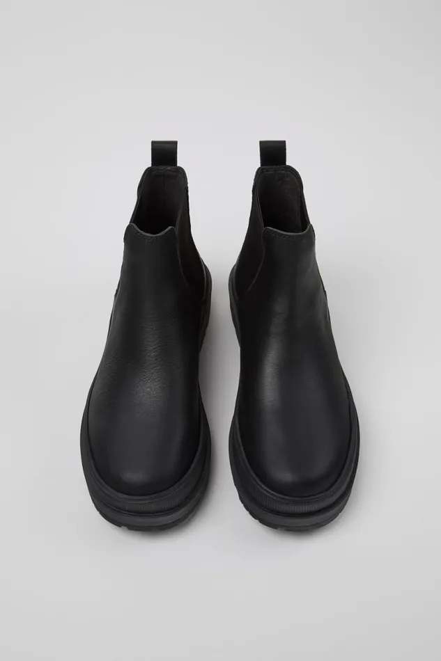 Women Camper Casual Shoes Brutus Trek HYDROSHIELD MICHELIN Black Leather Ankle Boots