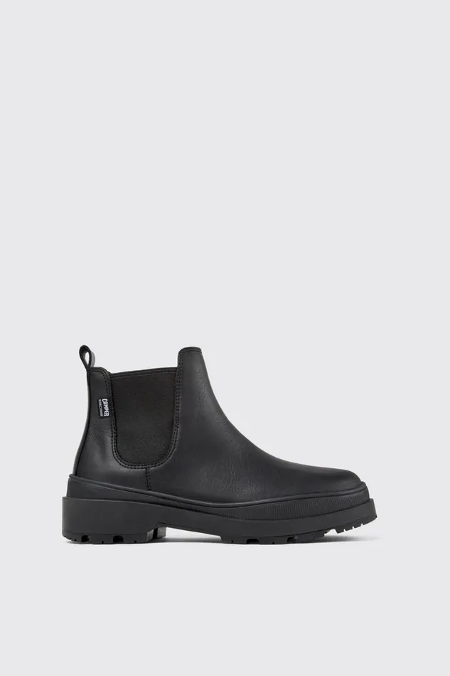Women Camper Casual Shoes Brutus Trek HYDROSHIELD MICHELIN Black Leather Ankle Boots