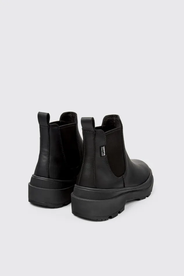 Women Camper Casual Shoes Brutus Trek HYDROSHIELD MICHELIN Black Leather Ankle Boots