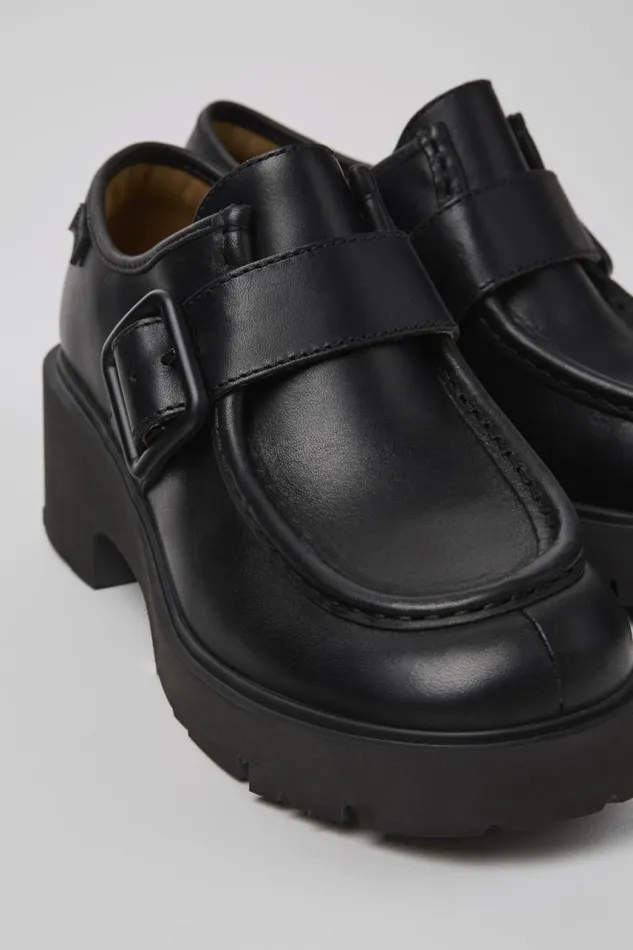 Women Camper Casual Shoes Milah Black Leather Shoes