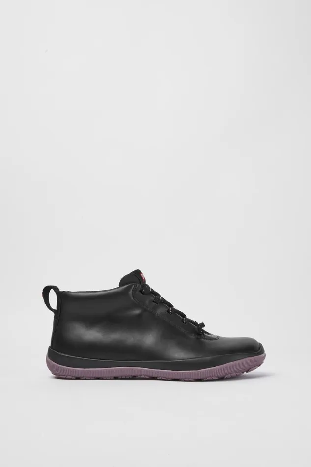 Women Camper Flat Shoes Peu Pista GORETEX Black Leather Shoes Women Camper Flat Shoes Peu Pista GORETEX Black Leather Shoes