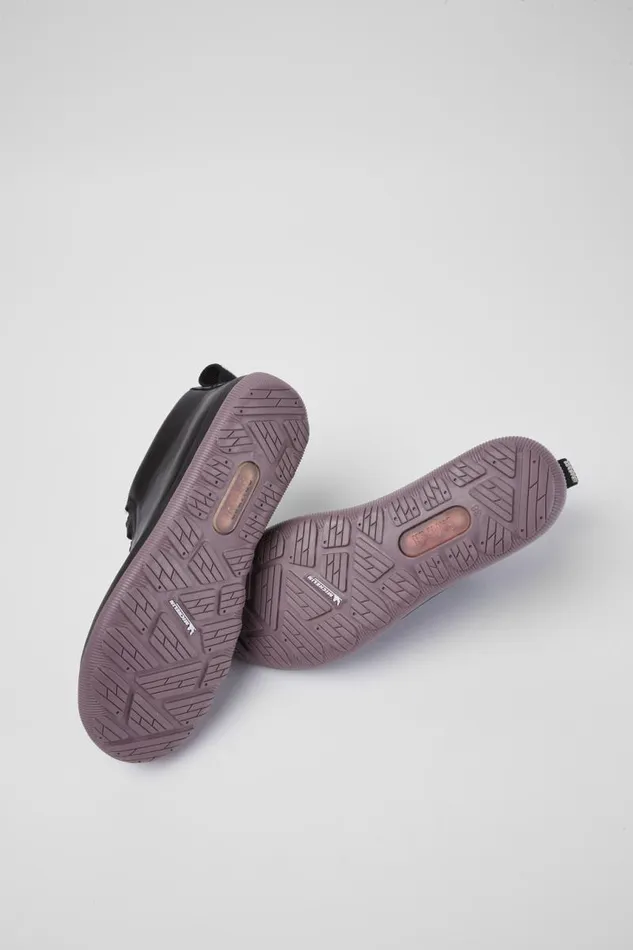 Women Camper Flat Shoes Peu Pista GORETEX Black Leather Shoes Women Camper Flat Shoes Peu Pista GORETEX Black Leather Shoes