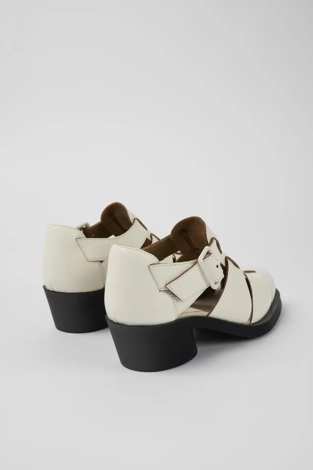 Women Camper Formal Shoes Bonnie White Leather Sandal Women Camper Formal Shoes Bonnie White Leather Sandal