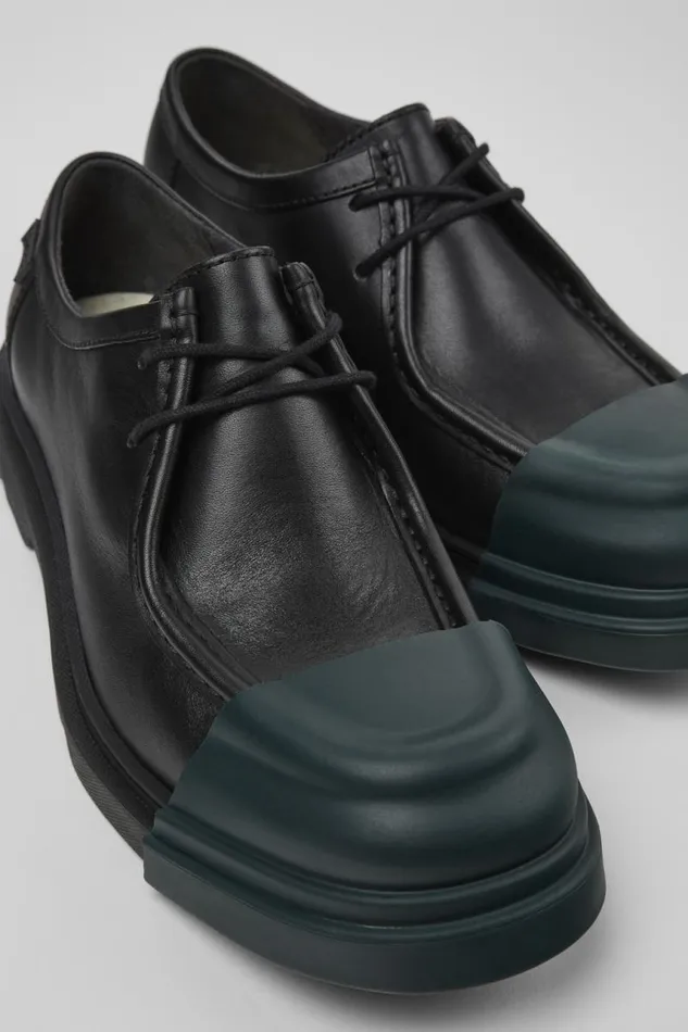 Women Camper Formal Shoes Junction Black Leather Shoes