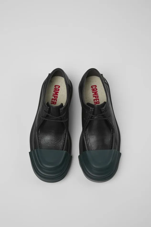 Women Camper Formal Shoes Junction Black Leather Shoes