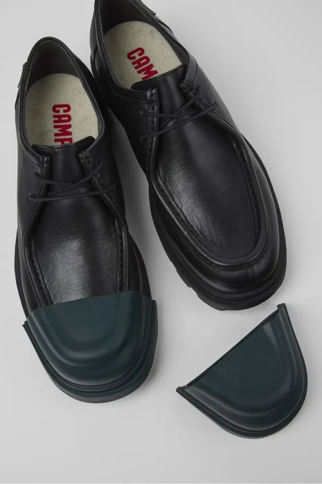 Women Camper Formal Shoes Junction Black Leather Shoes