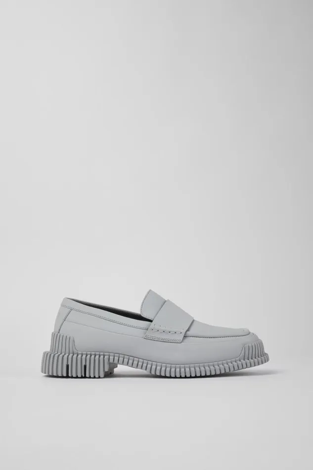 Women Camper Formal Shoes Pix Gray Leather Loafer Women Camper Formal Shoes Pix Gray Leather Loafer