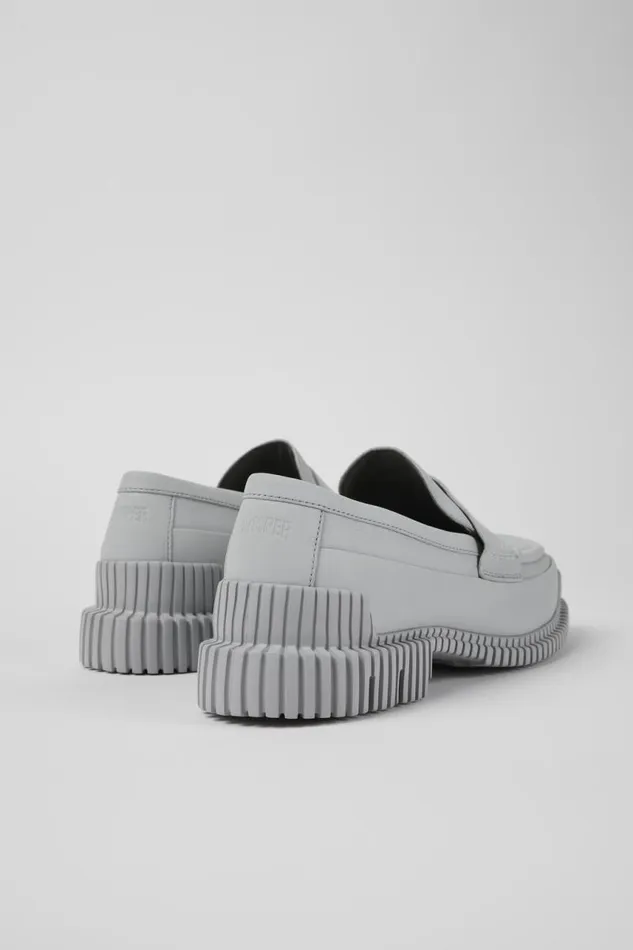 Women Camper Formal Shoes Pix Gray Leather Loafer Women Camper Formal Shoes Pix Gray Leather Loafer