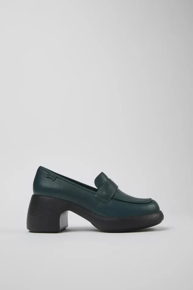 Women Camper Formal Shoes Thelma Green Leather Loafer Women Camper Formal Shoes Thelma Green Leather Loafer