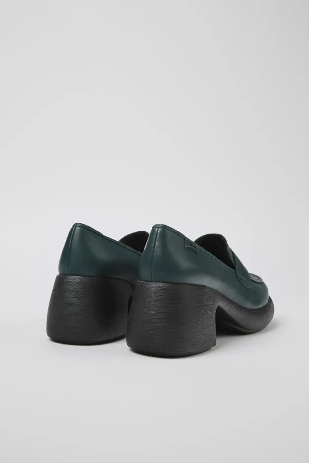 Women Camper Formal Shoes Thelma Green Leather Loafer Women Camper Formal Shoes Thelma Green Leather Loafer