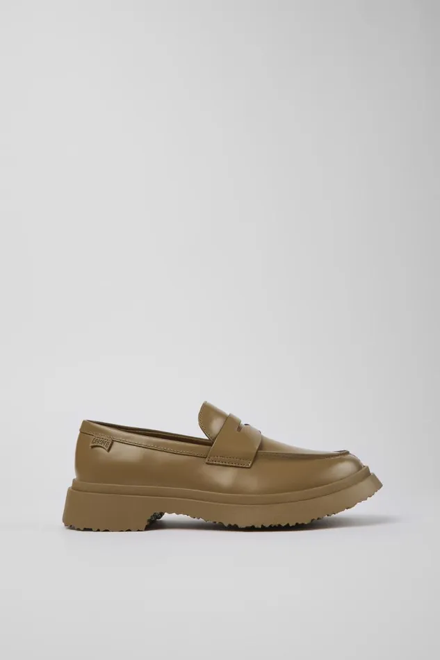 Women Camper Formal Shoes Walden Brown Leather Loafer Women Camper Formal Shoes Walden Brown Leather Loafer