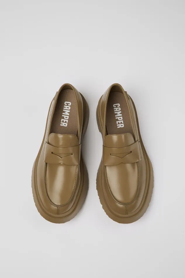 Women Camper Formal Shoes Walden Brown Leather Loafer Women Camper Formal Shoes Walden Brown Leather Loafer