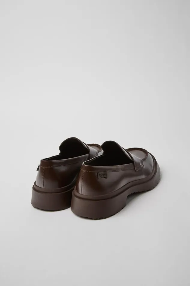 Women Camper Formal Shoes Walden Brown Leather Loafers Women Camper Formal Shoes Walden Brown Leather Loafers