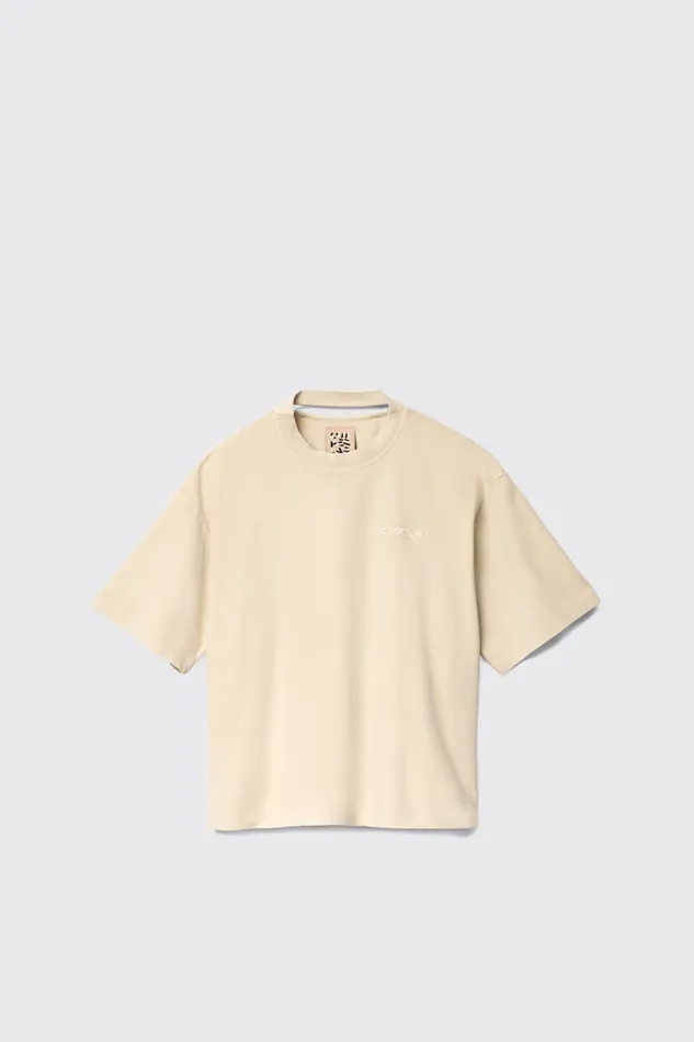 Women Camper Jersey TShirt Beige Cotton Tshirt Women Camper Jersey TShirt Beige Cotton Tshirt