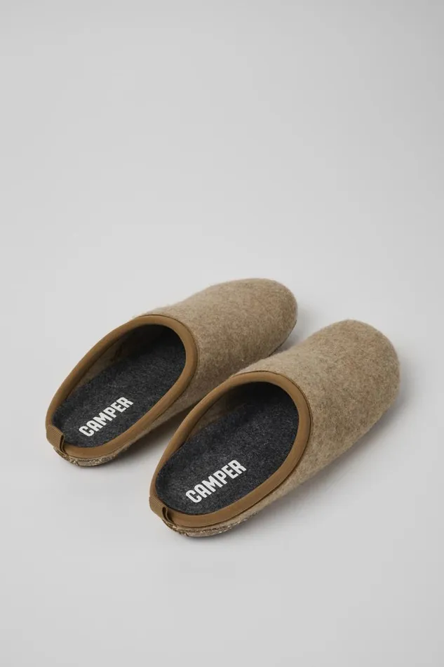 Women Camper Non Leather Shoes Wabi Brown Slippers Women Camper Non Leather Shoes Wabi Brown Slippers