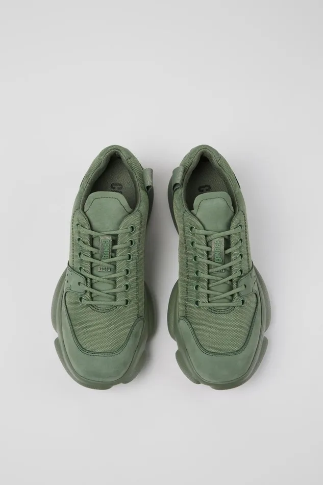 Women Camper Sneakers Karst Green Leather And Recycled PET Sneakers Women Camper Sneakers Karst Green Leather And Recycled PET Sneakers