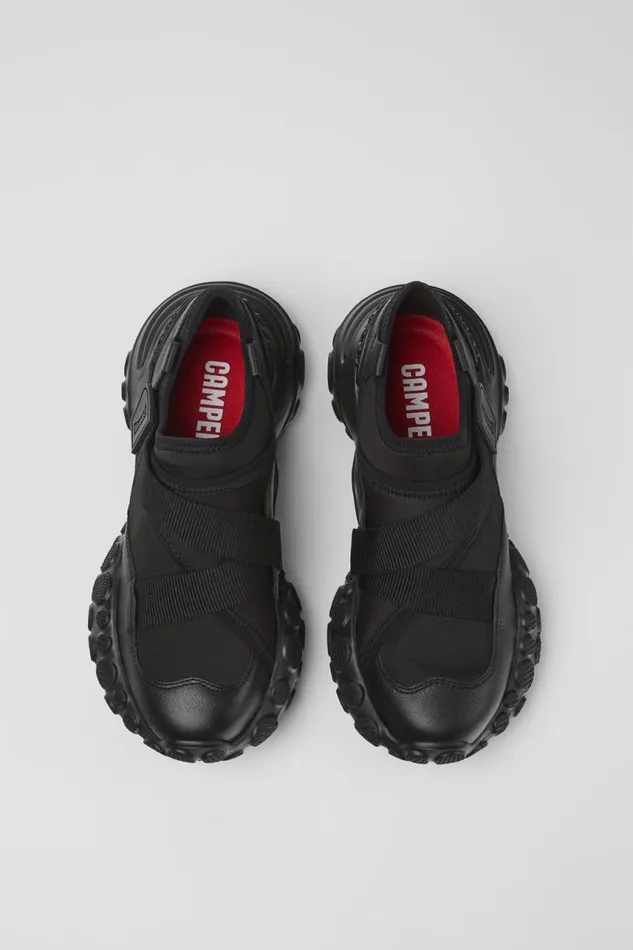 Women Camper Sneakers Pelotas Mars Black TextileLeather Sneaker Women Camper Sneakers Pelotas Mars Black TextileLeather Sneaker