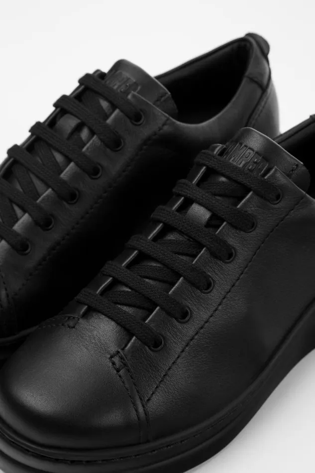 Women Camper Sneakers Runner Up Black Leather Sneakers