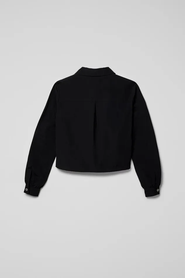 Women Camper Tops Tech Shirt Black CottonNylon Shirt
