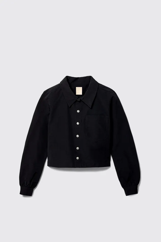 Women Camper Tops Tech Shirt Black CottonNylon Shirt