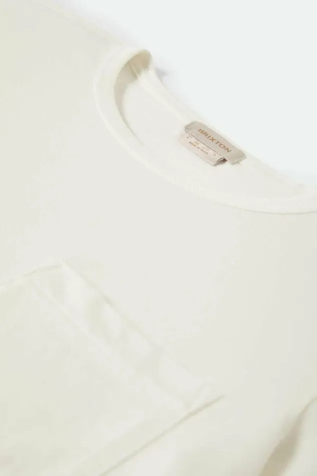 Women Carefree Organic Garment Dye Perfect TShirt Off White Brixton Tops