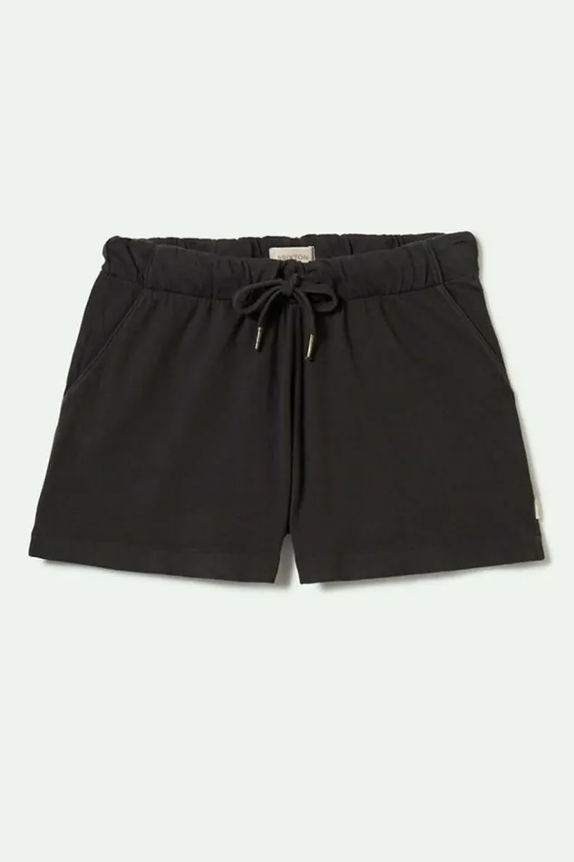 Women Carefree Organic Garment Dyed Lounge Short Black Brixton Shorts