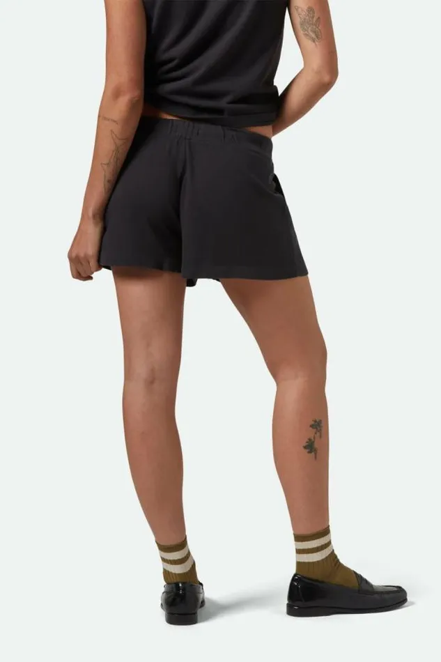 Women Carefree Organic Garment Dyed Lounge Short Black Brixton Shorts