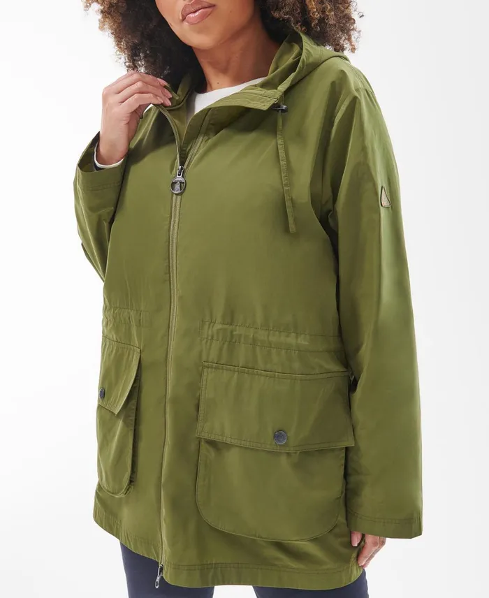 Women Casual Jackets Barbour Plus Maara Showerproof Jacket Olive