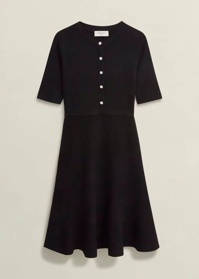 Women Cece Knitted Dress Hobbs Black Hobbs Dresses and Jumpsuits