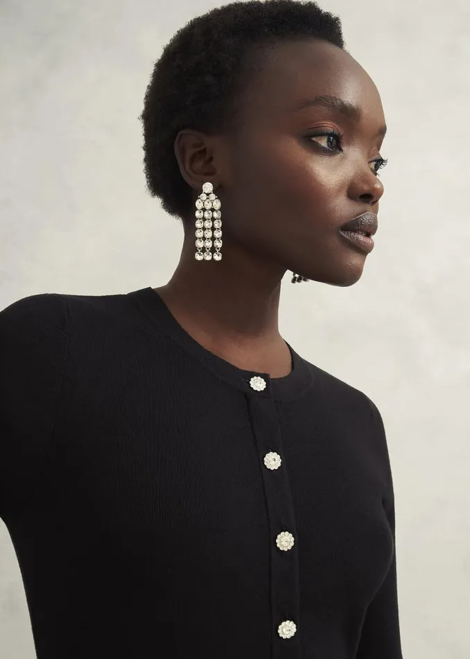 Women Cece Knitted Dress Hobbs Black Hobbs Dresses and Jumpsuits