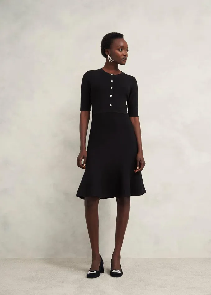 Women Cece Knitted Dress Hobbs Black Hobbs Dresses and Jumpsuits