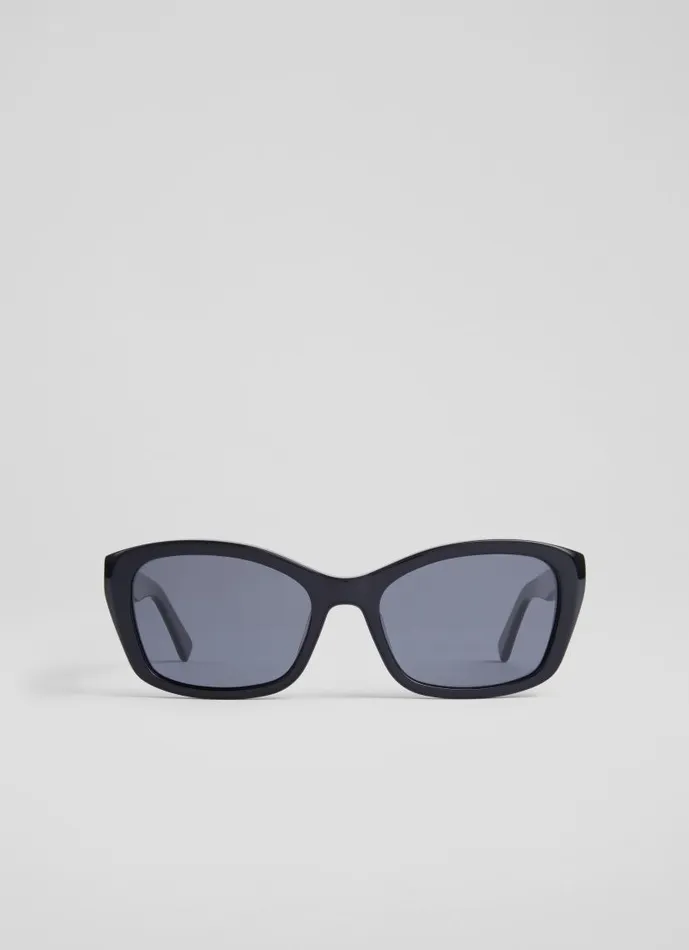 Women Celeste Black Acetate Sunglasses LKBennett Sunglasses