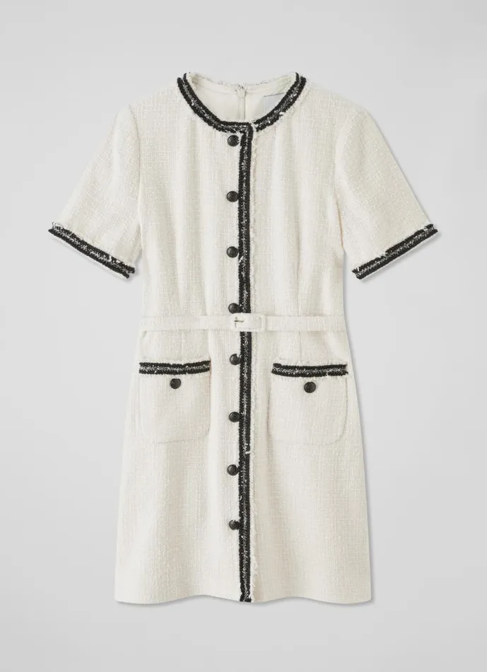 Women Charlie Ivory Italian Recycled CottonBlend Tweed Dress Ivory LKBennett Dresses Women Charlie Ivory Italian Recycled CottonBlend Tweed Dress Ivory LKBennett Dresses