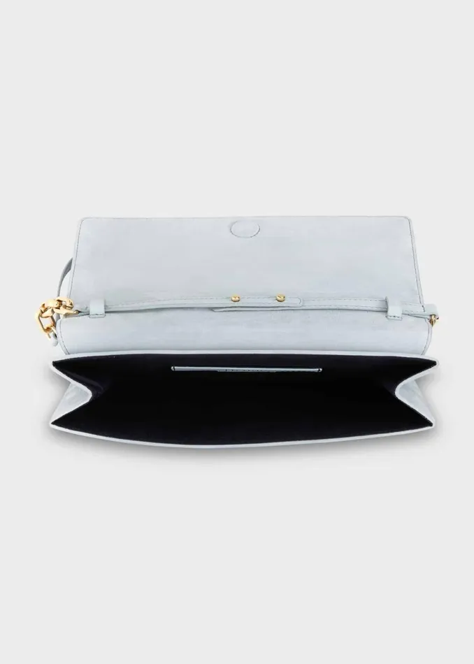 Women Chelsea Suede Clutch Bag Pale Blue Hobbs Bags