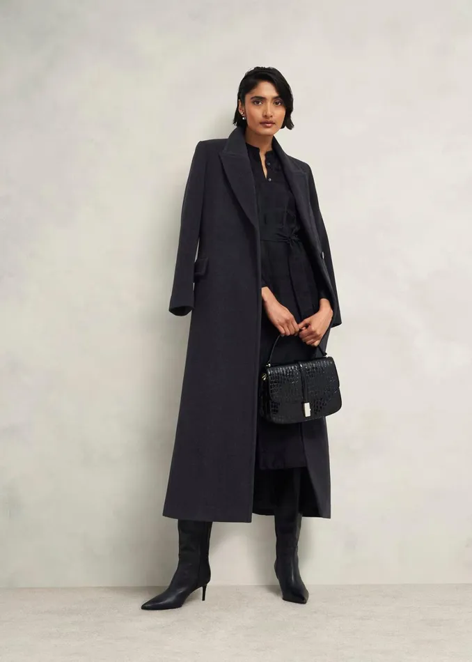 Women Clarendon Wool Blend Coat Charcoal Hobbs Coats and Jackets