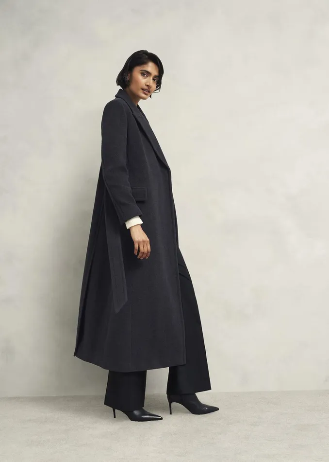 Women Clarendon Wool Blend Coat Charcoal Hobbs Coats and Jackets