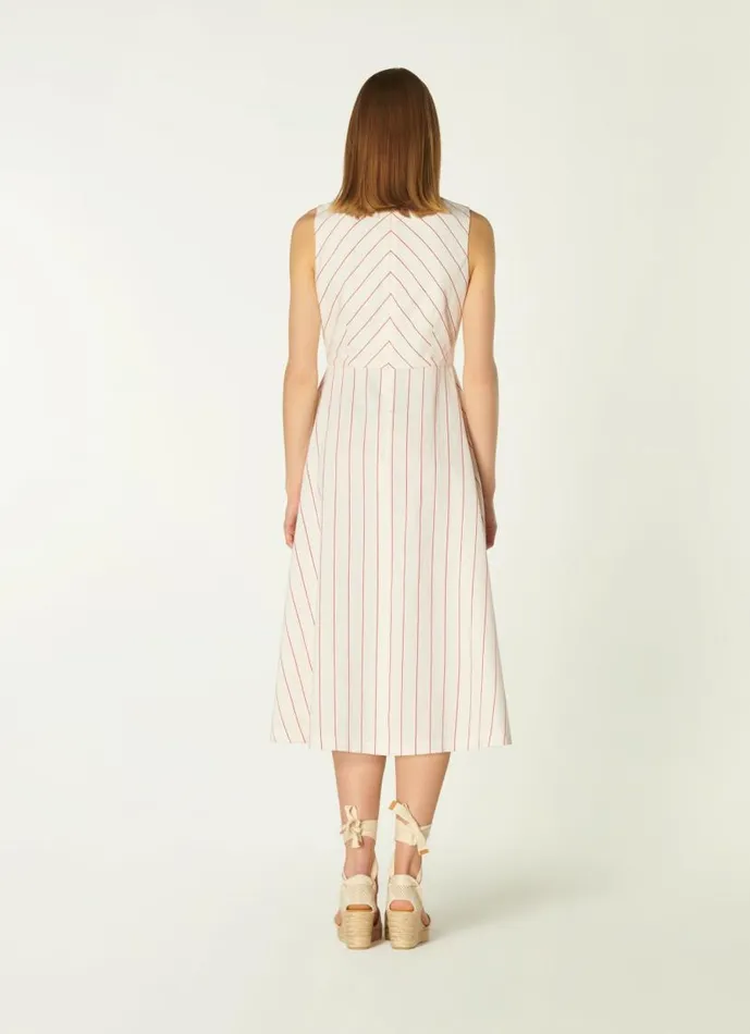 Women Clementine Cream And Red Stripe CottonLinen Dress Multi LKBennett Dresses Women Clementine Cream And Red Stripe CottonLinen Dress Multi LKBennett Dresses